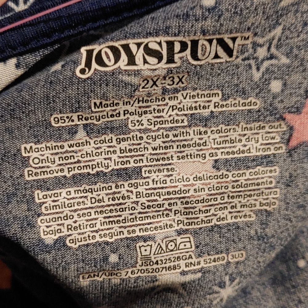 NWOT Joyspun Multiple sizes Navy Blue Star Short Sleeve nightshirt - Picture 8 of 8